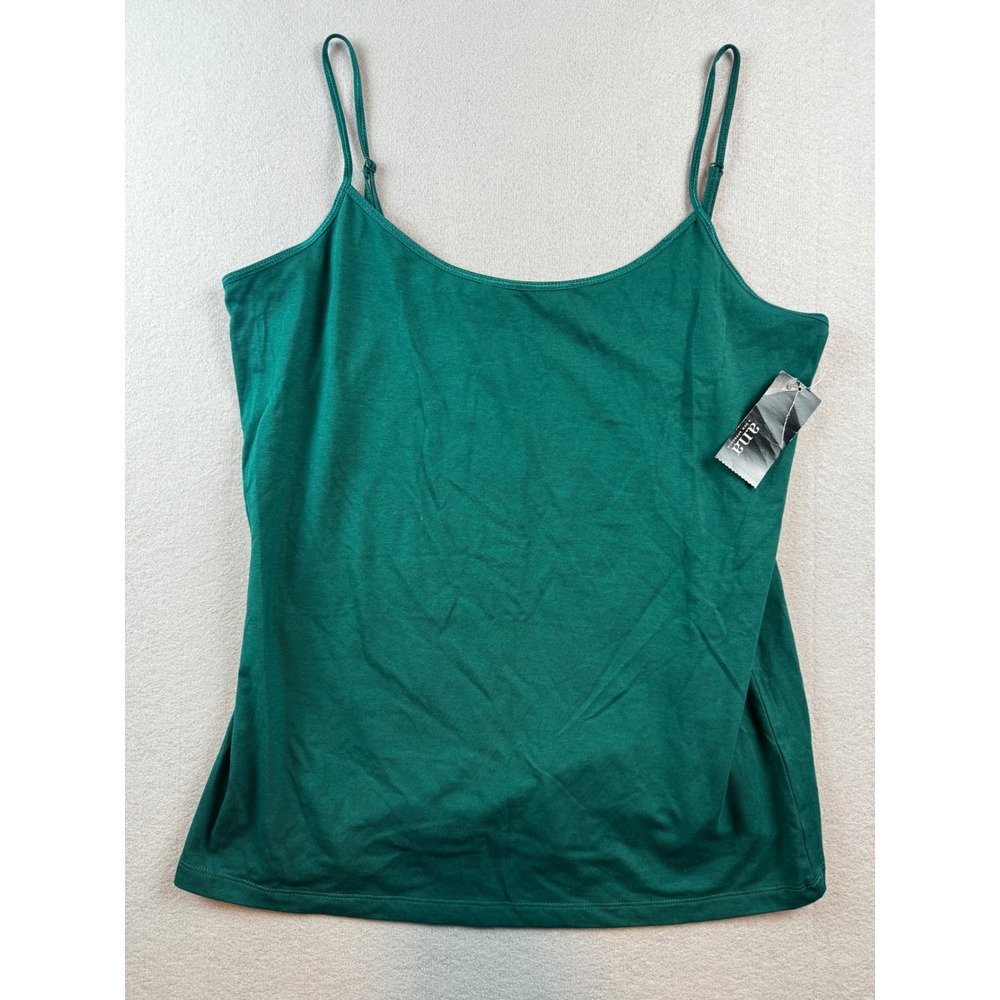 a.n.a A New Approach Women XL Modern Green Camisole Adjustable Strap Tank NWT